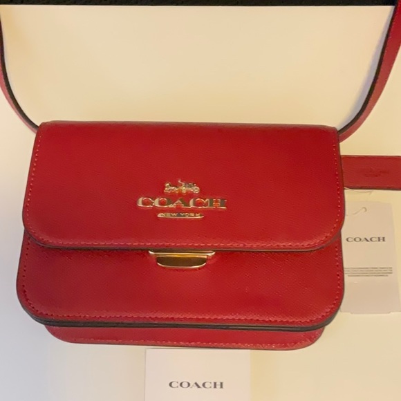 Authentic Coach Red Shoulder/Crossbody Bag - Picture 8 of 16